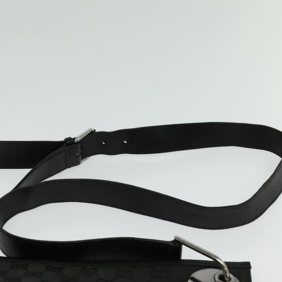 GUCCI GG Canvas Shoulder Bag Black Silver - Picture 8 of 16